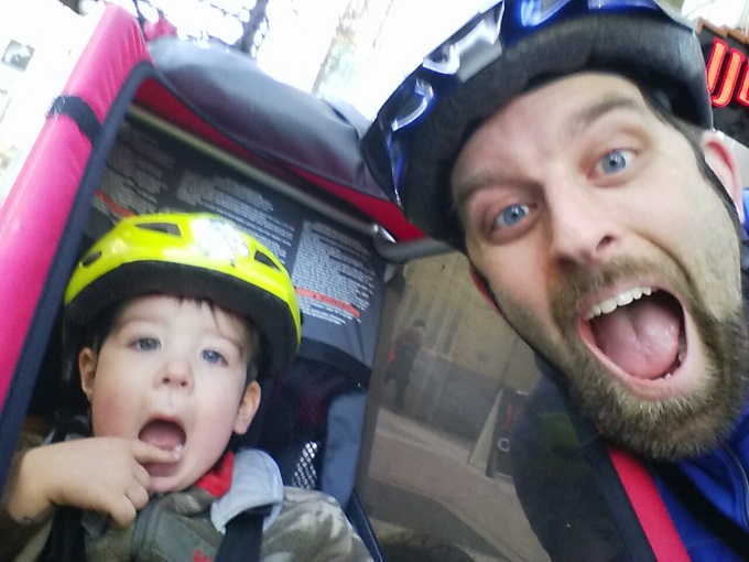 Dad and Milo Commute