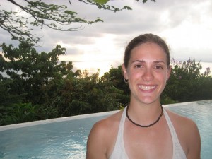 Erica Landrock is all smiles during a well-deserved break in Costa Rica